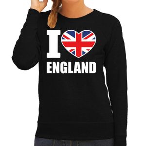 I love England sweater / trui zwart voor dames