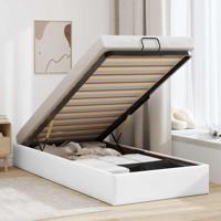Bedframe zonder matras 100x200 cm kunstleer wit
