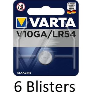 6 Stuk (6 Blisters a 1 st) Varta V10GA Wegwerpbatterij LR54 Alkaline