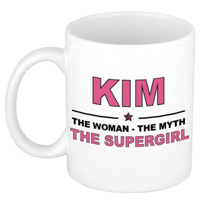 Kim cadeau mok - Woman Myth Supergirl - naam koffiemok - 300 ml - collega - moederdag Kim cadeau mok - Woman Myth Supergirl - naam koffiemok - 300 ml - collega - moederdag