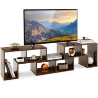 TV Meubel TV Standaard voor 65 Inch Flatscreen TV's Vrije Combinatie Boekenkast voor Opslag & Weergave voor Woonkamer Bruin