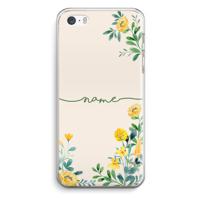 Gele bloemen: iPhone 5 / 5S / SE Transparant Hoesje - thumbnail