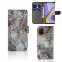 Samsung Galaxy A51 | Bookcase | Marmer Grijs
