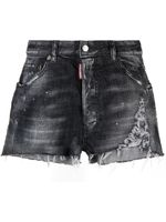 DSQUARED2 short en jean à effet usé - Noir - thumbnail