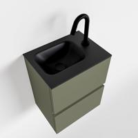Toiletmeubel Mondiaz Ada | 40 cm | Meubelkleur Army | Lex wastafel Urban Rechts | 1 kraangat