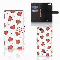 Wiko Pulp Fab 4G Telefoon Hoesje Hearts - thumbnail