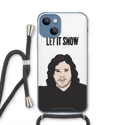 Let It Snow: iPhone 13 mini Transparant Hoesje met koord