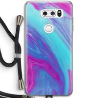 Zweverige regenboog: LG V30 Transparant Hoesje met koord