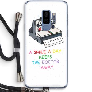 Smile: Samsung Galaxy S9 Plus Transparant Hoesje met koord