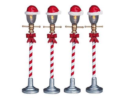Santa hat street lamp - Lemax
