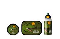 3-delige Mepal lunchset campus dino lunchbox + fruitbox + drinkfles pop-up