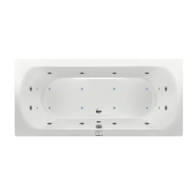 Whirlpool bad Xenz Lagoon | 170x75 cm | Acryl | Elektronisch | Combisysteem | Glans wit