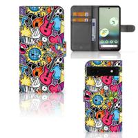 Google Pixel 6A | Wallet Case | met Pasjes | Punk Rock