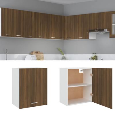 Hangkast 50x31x60 cm bewerkt hout bruin eikenkleur