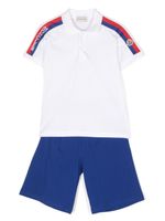 Moncler Enfant ensemble polo à bande logo - Bleu