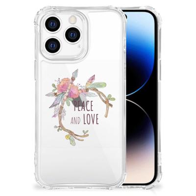 iPhone 14 Pro Stevig | Bumper Hoesje | Boho Text iPhone 14 Pro Stevig | Bumper Hoesje | Boho Text