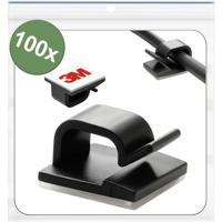 Quadrios 25CA750 Kabelclip Zelfklevend 25CA750 Bundel-Ø (bereik) 1 tot 7 mm Zwart 100 stuk(s)