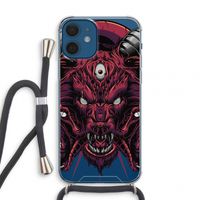 Hell Hound and Serpents: iPhone 12 mini Transparant Hoesje met koord
