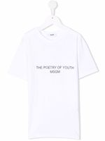 MSGM Kids haut à logo - Blanc