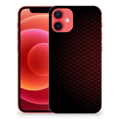 iPhone 12 Mini | TPU bumper | Geruit Rood
