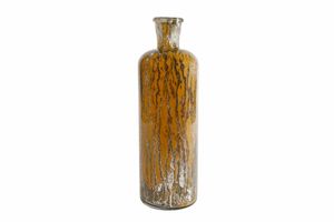 Vaas Roots L amber/mosterd glas 9x9x33cm