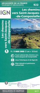 Wandelkaart 922 Les Chemins vers Saint-Jacques de Compostelle | IGN