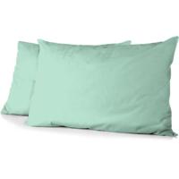 Set van 2 kussenslopen - HOME LINGE PASSION - HP72083 - 82 g Microvezel - 50 x 70 cm - Aqua Groen