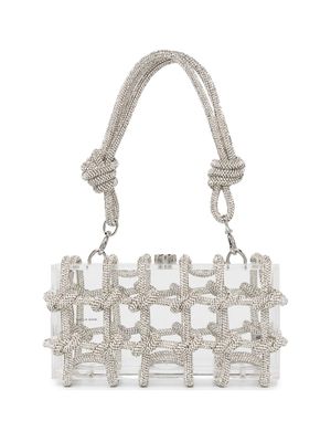 Cult Gaia sac porté épaule Bella à ornements en cristal - Argent