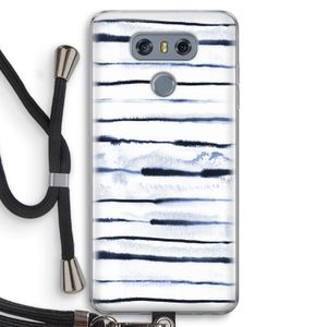 Ink Stripes: LG G6 Transparant Hoesje met koord