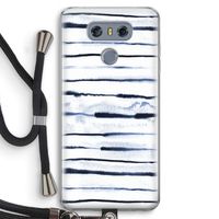 Ink Stripes: LG G6 Transparant Hoesje met koord