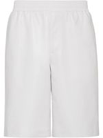 Prada short de sport à logo embossé - Blanc