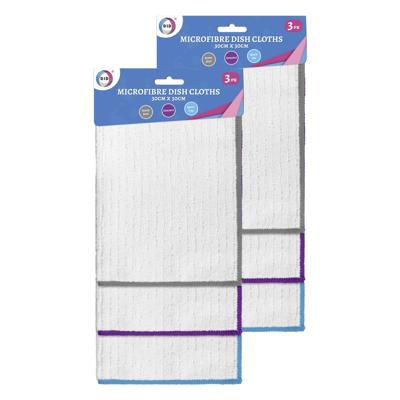 DID Microvezel doekjes - 6x stuks - wit - schoonmaak doekjes - 30 x 30 cm - dweiltjes