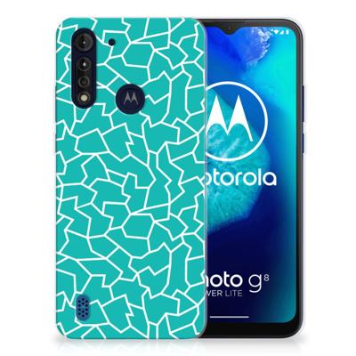 Motorola Moto G8 Power Lite | Hoesje maken | Cracks Blue