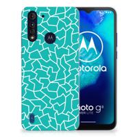 Motorola Moto G8 Power Lite | Hoesje maken | Cracks Blue