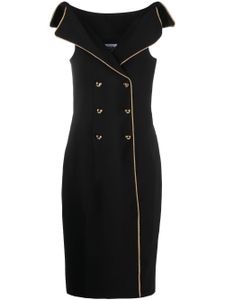 Moschino robe cintrée à boutonnière croisée - Noir