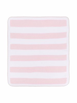 La Stupenderia couverture rayée en coton biologique - Rose