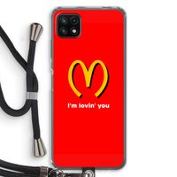 I'm lovin' you: Samsung Galaxy A22 5G Transparant Hoesje met koord