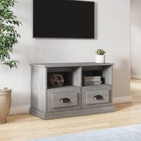 Tv-meubel 80x35x50 cm bewerkt hout grijs sonoma eikenkleurig