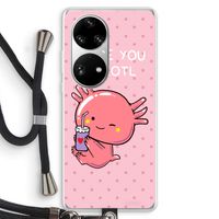 Love You A Lotl: Huawei P50 Pro Transparant Hoesje met koord