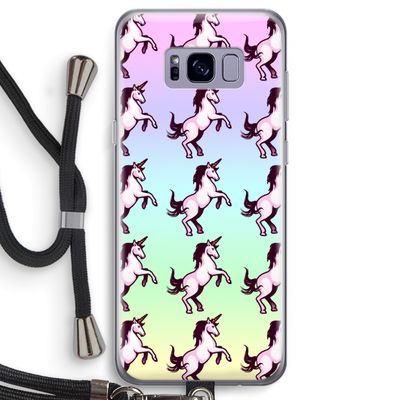 Musketon Unicorn: Samsung Galaxy S8 Transparant Hoesje met koord