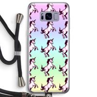 Musketon Unicorn: Samsung Galaxy S8 Transparant Hoesje met koord