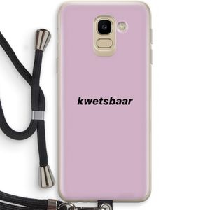 kwetsbaar: Samsung Galaxy J6 (2018) Transparant Hoesje met koord