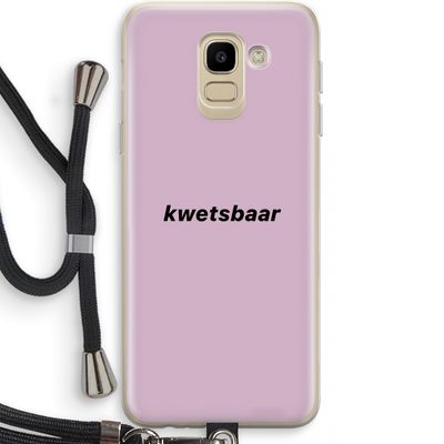 kwetsbaar: Samsung Galaxy J6 (2018) Transparant Hoesje met koord