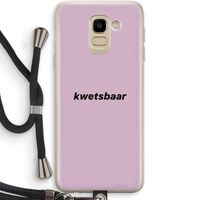 kwetsbaar: Samsung Galaxy J6 (2018) Transparant Hoesje met koord