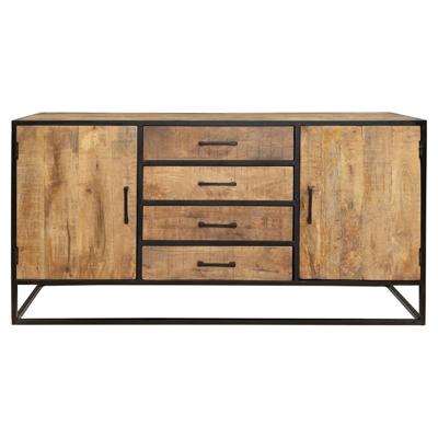 Dressoir Denver | Mangohout en staal | 165 cm