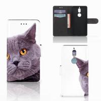 Nokia 7 | Telefoonhoesje | Met pasjeshouder | Kat