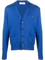 Vivienne Westwood cardigan à logo Orb brodé - Bleu