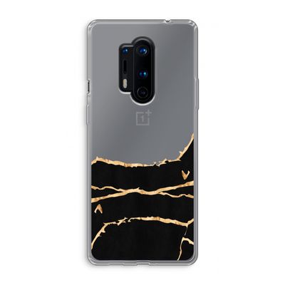 Gouden marmer: OnePlus 8 Pro Transparant Hoesje