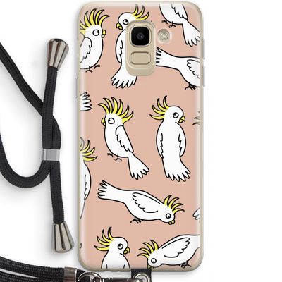 Papegaai: Samsung Galaxy J6 (2018) Transparant Hoesje met koord