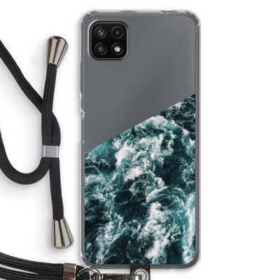 Zee golf: Samsung Galaxy A22 5G Transparant Hoesje met koord